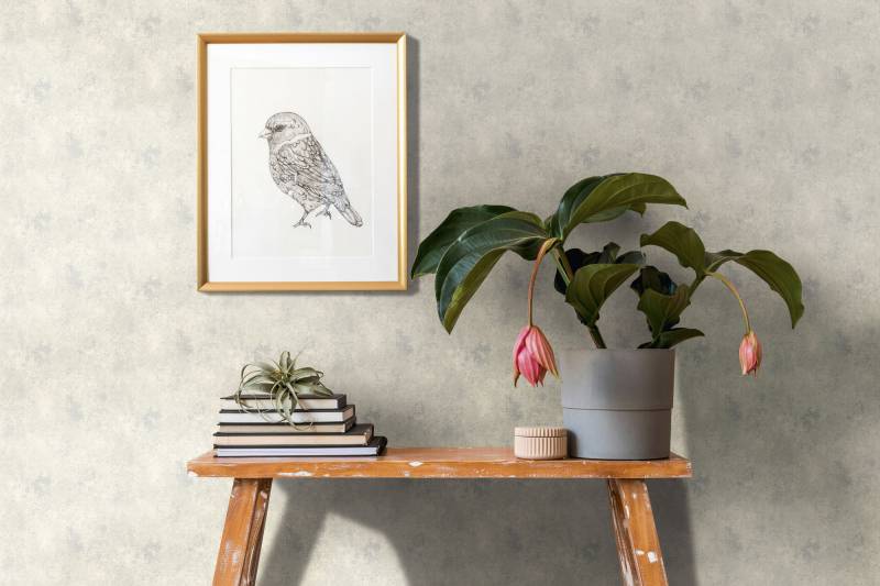 A.S. Création Vliestapete "THE BOS Putzoptik Metallic" leicht glänzend  matt leicht strukturiert Strukturtapete, Tapeten Wohnzimmer Schlafzimmer Küche modern Design von A.S. Création