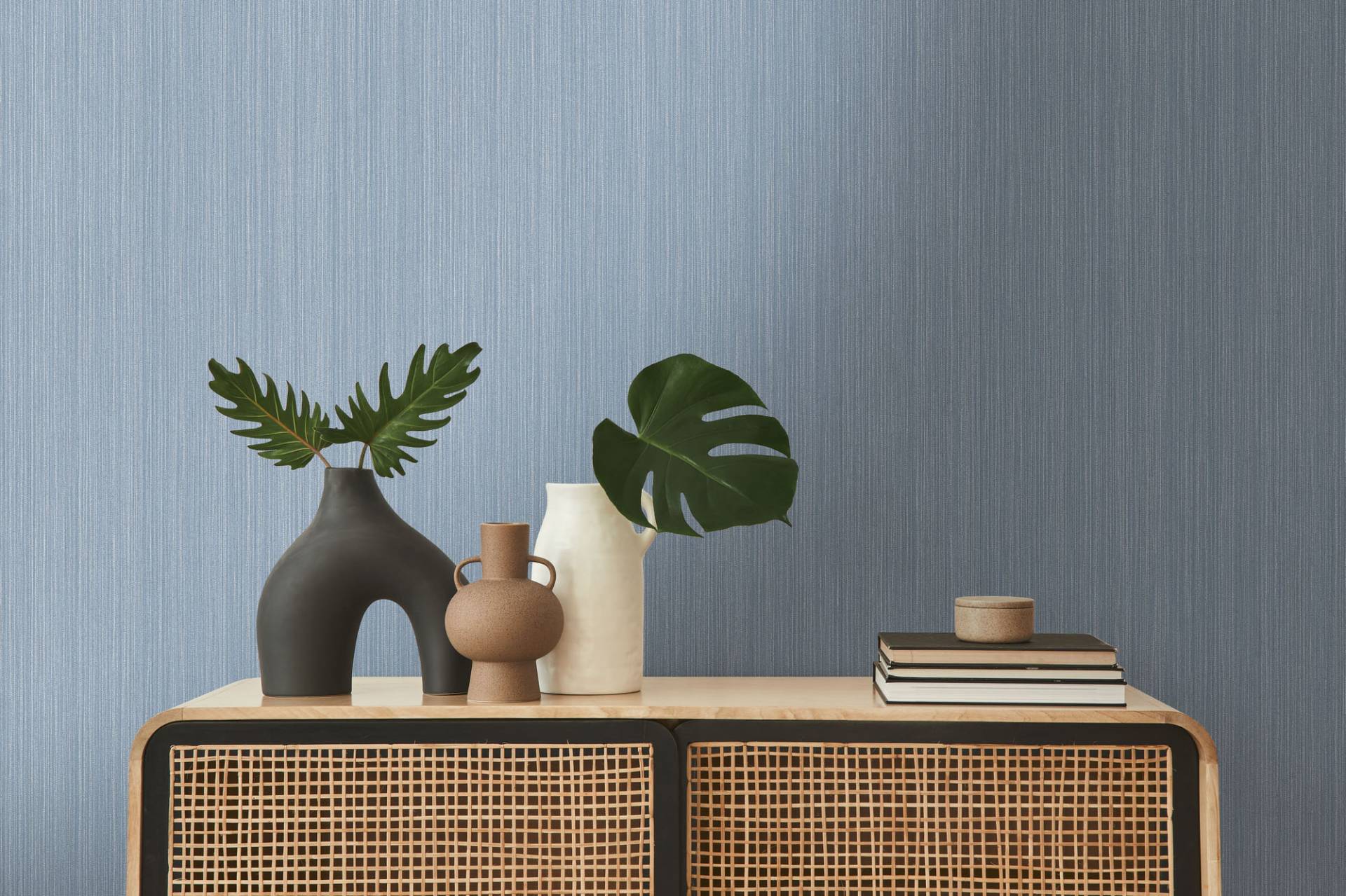 A.S. Création Vliestapete "THE BOS Streifen" abstrakt  gemustert  leicht glänzend leicht strukturiert Uni Glanzeffekt Tapeten Wohnzimmer Schlafzimmer Küche modern Flur Büro von A.S. Création