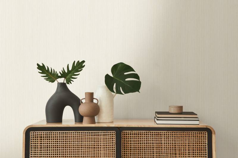 A.S. Création Vliestapete "THE BOS Streifen" abstrakt  gemustert  leicht glänzend leicht strukturiert Uni Glanzeffekt Tapeten Wohnzimmer Schlafzimmer Küche modern Flur Büro von A.S. Création