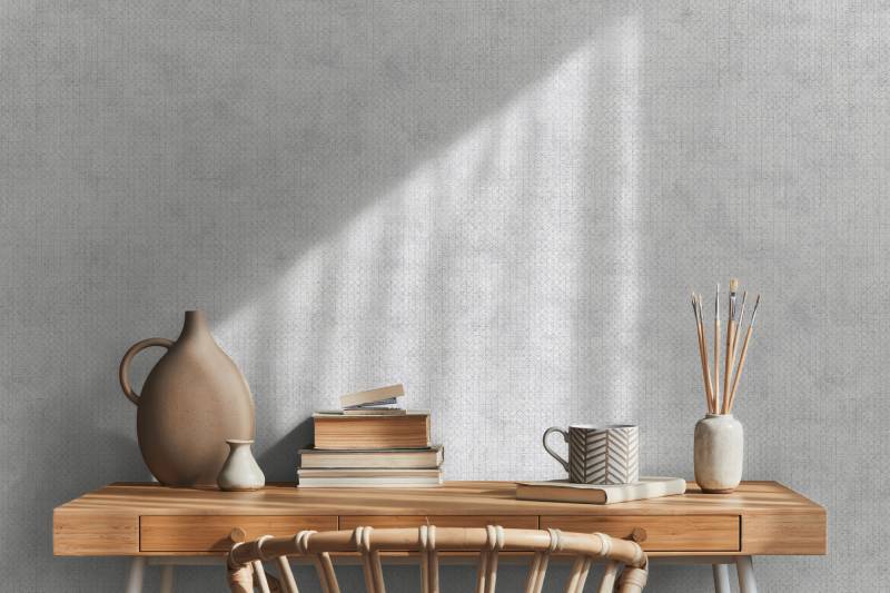 A.S. Création Vliestapete "THE BOS Uni Metalliceffekt" abstrakt  gemustert  leicht glänzend strukturiert Grafisch Tapeten Wohnzimmer Schlafzimmer Küche modern Flur Design Büro von A.S. Création