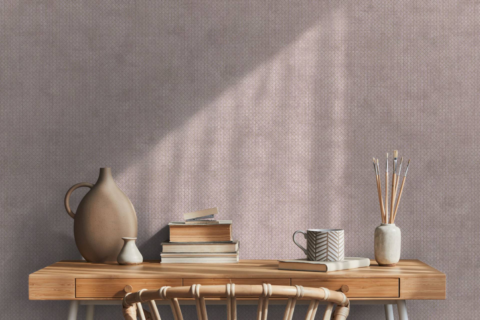 A.S. Création Vliestapete "THE BOS Uni Metalliceffekt" abstrakt  gemustert  leicht glänzend strukturiert Grafisch Tapeten Wohnzimmer Schlafzimmer Küche modern Flur Design Büro von A.S. Création