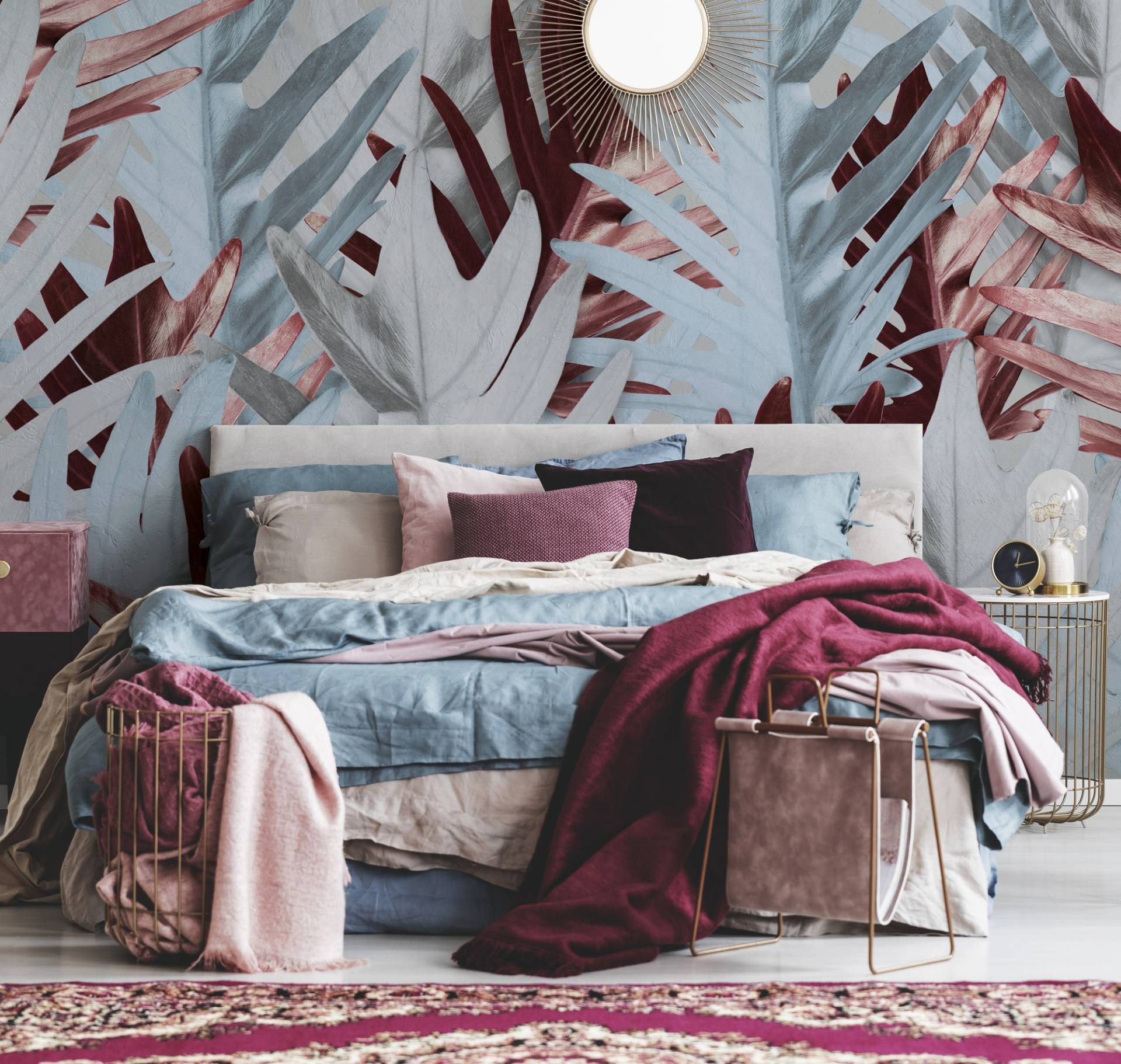 A.S. Création Vliestapete "Tropen Fototapete Blätter Weiß Kupfer Modern" matt strukturiert von A.S. Création