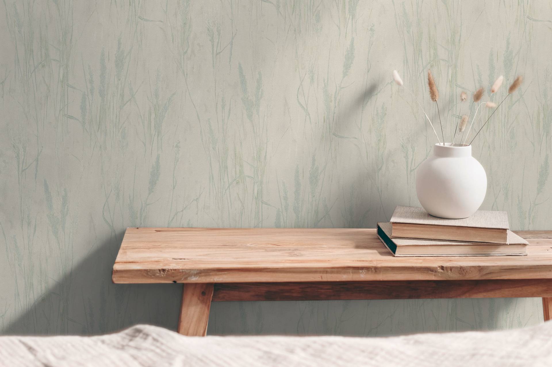 A.S. Création Vliestapete "mit Gräser-Motiv natürliche Räume" matt strukturiert von A.S. Création