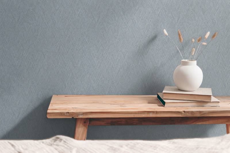 A.S. Création Vliestapete "mit grafischem Muster im Fischgratstil" matt strukturiert Strukturierte Vliestapete mit modernem Fischgrat-Design von A.S. Création