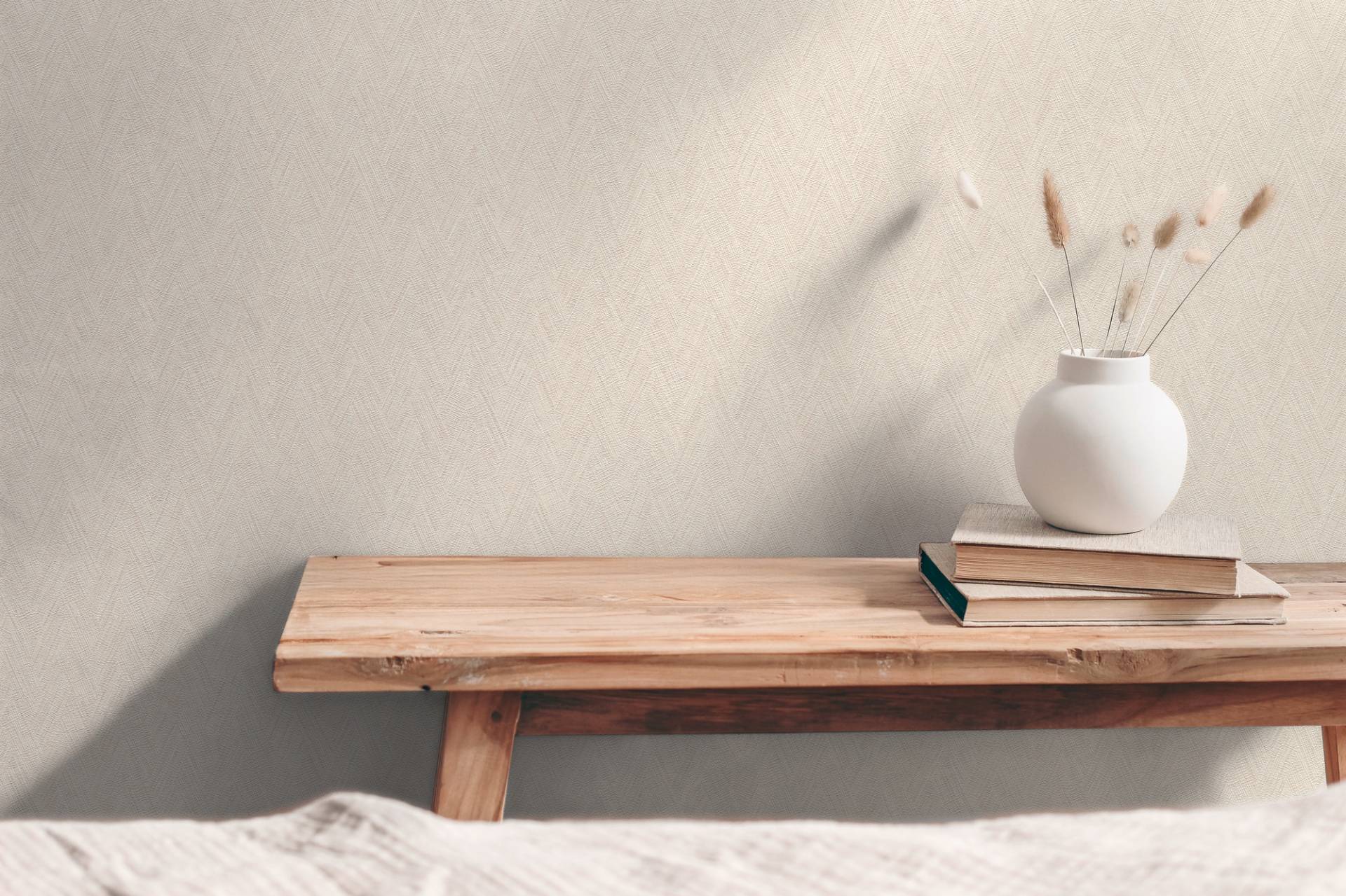 A.S. Création Vliestapete "mit grafischem Muster im Fischgratstil" matt strukturiert Strukturierte Vliestapete mit modernem Fischgrat-Design von A.S. Création