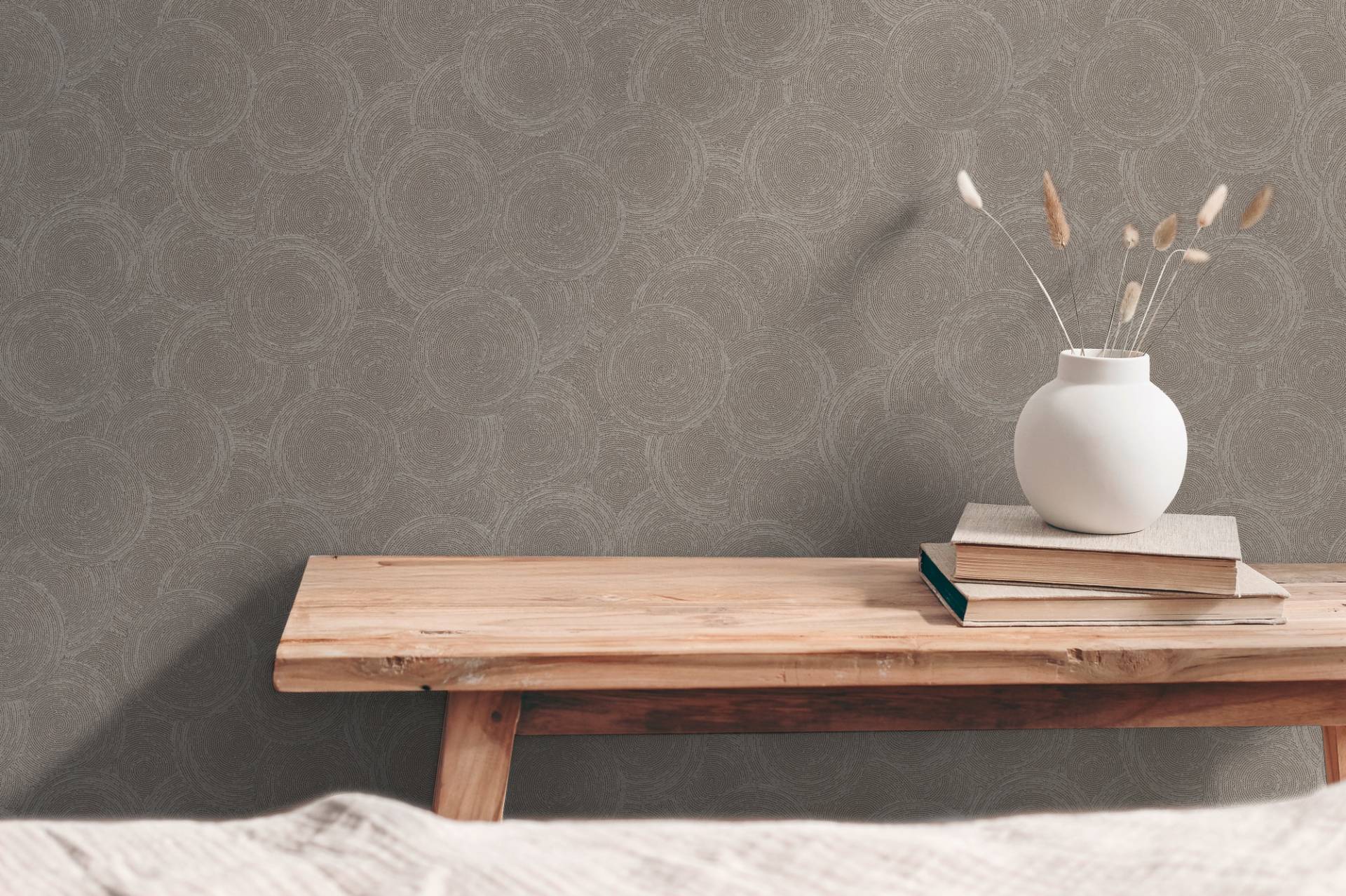 A.S. Création Vliestapete "mit kreisförmigem Muster Akzentwände" matt strukturiert von A.S. Création