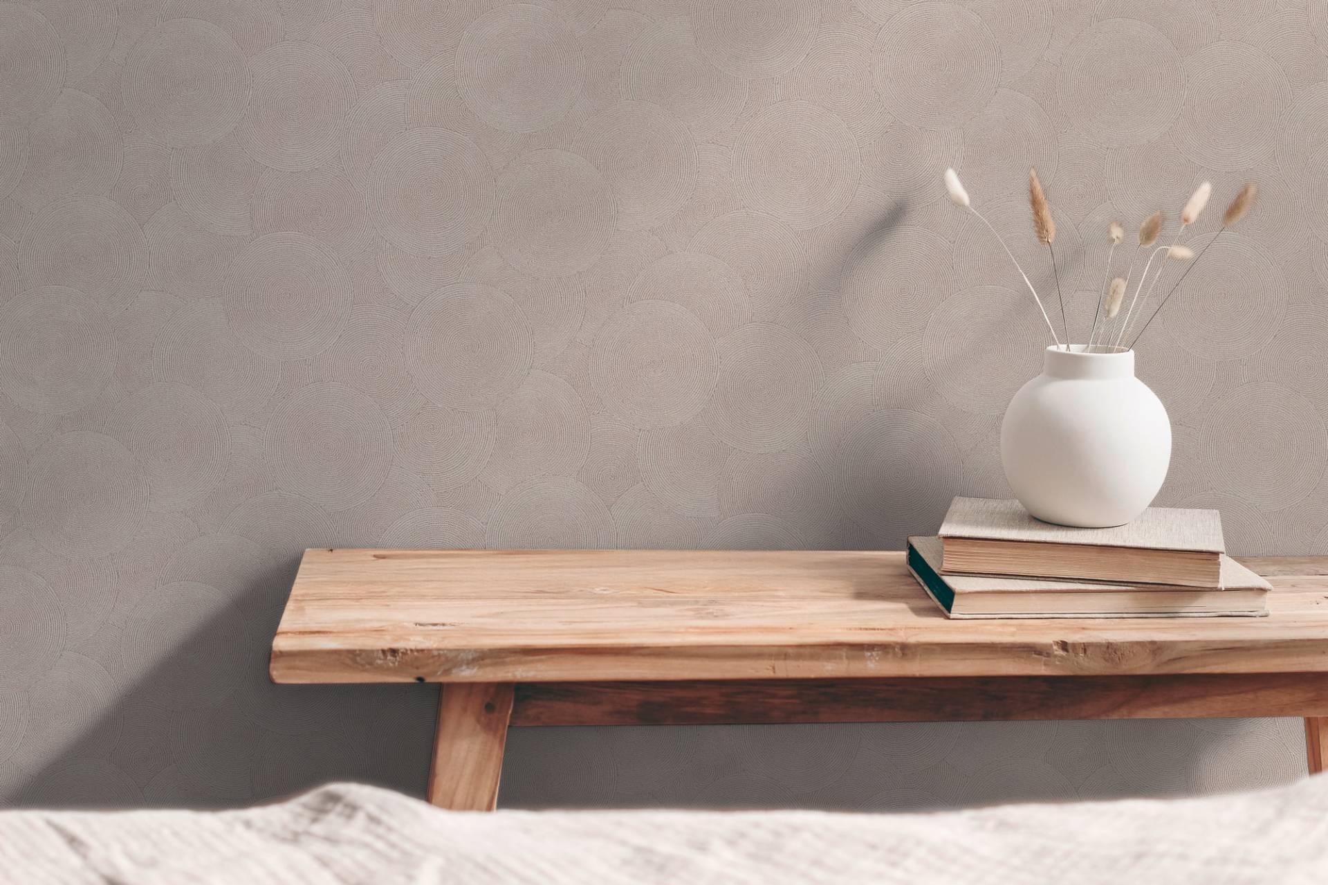 A.S. Création Vliestapete "mit kreisförmigem Muster Akzentwände" matt strukturiert von A.S. Création