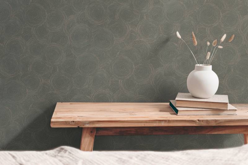 A.S. Création Vliestapete "mit kreisförmigem Muster Akzentwände" matt strukturiert von A.S. Création