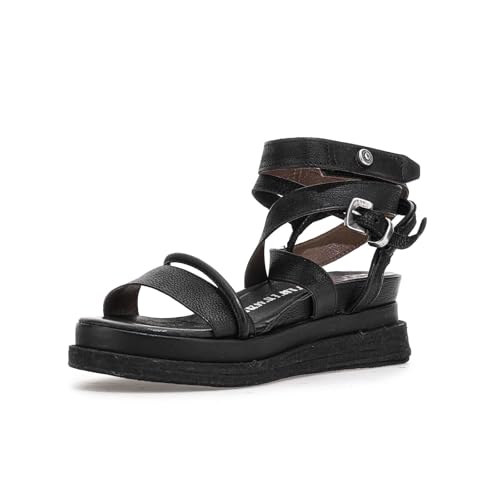 A.S.98 LEXI Niedrige Ledersandale Damen NERO 39 von A.S.98
