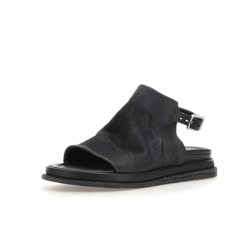 A.S.98 SPRING Niedrige Ledersandale Damen NERO 37 von A.S.98