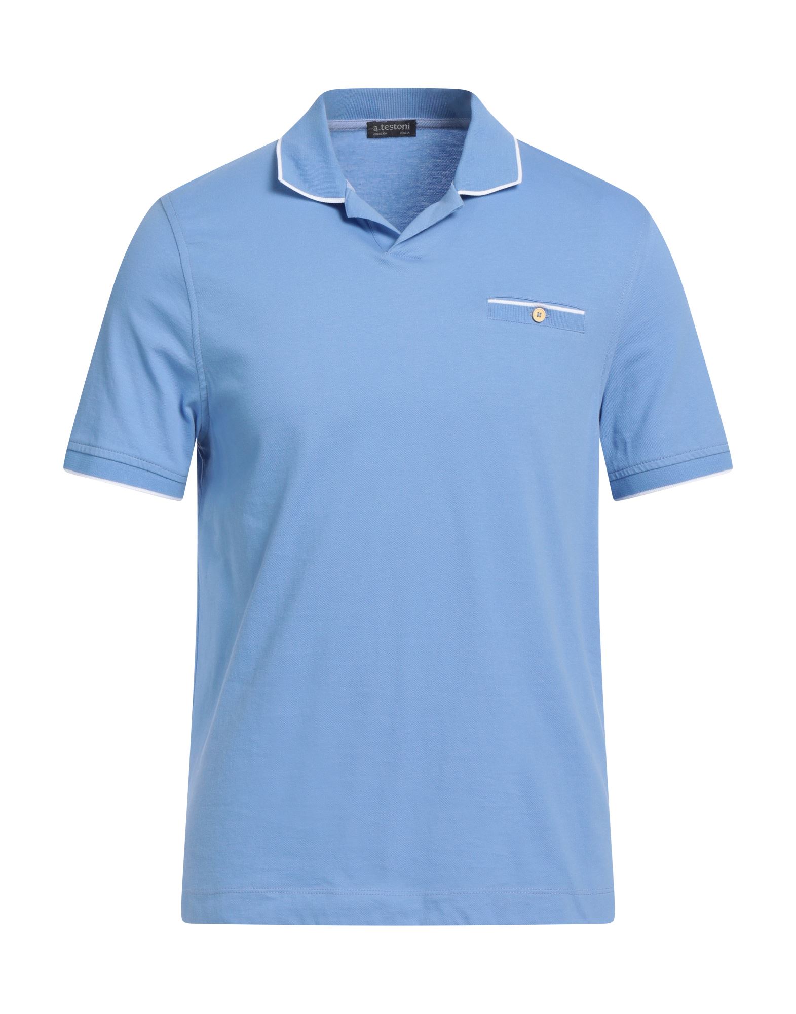 A.TESTONI Poloshirt Herren Himmelblau von A.TESTONI