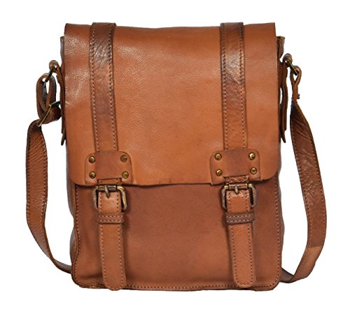 A1 FASHION GOODS Truman, Herren Unisex-Erwachsene Damen Umhängetasche braun rust M von A1 FASHION GOODS