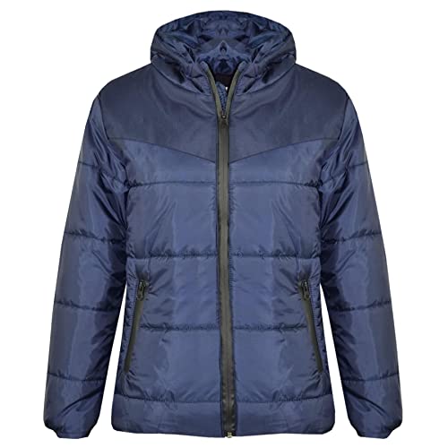 A2Z 4 Kids® Gepolstert Jacke Kinder Stilvoll Puffer Bubble Mit Kapuzen Reißverschluss - Jacket Puffer 430 Navy 11-12. von A2Z 4 Kids