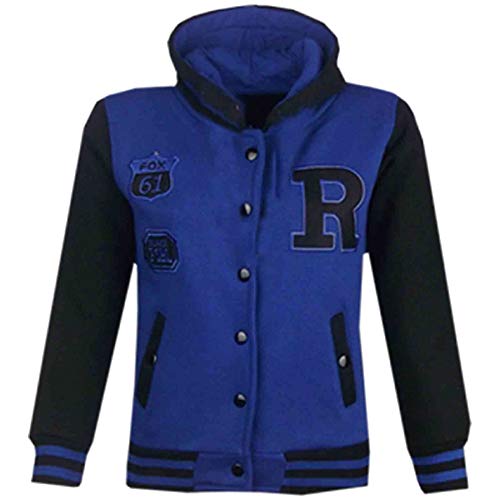 A2Z 4 Kids B.B Mit Kapuze R Mode NYC/Fox Jacke Varsity Baseball Stil Mantel - B.B Fox Royal & Black 11-12 von A2Z 4 Kids