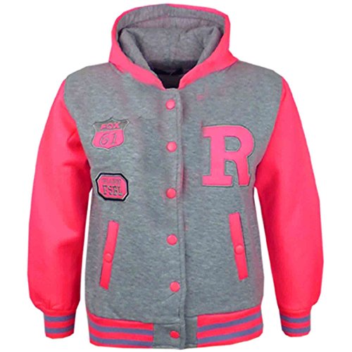 A2Z 4 Kids® Kinder Jacke Mädchen Jungen R Mode - B.B Jacket. Grey Neon Pink 13 von A2Z 4 Kids