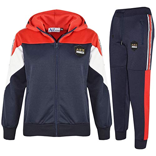 A2Z 4 Kids Kinder Jungen Mädchen Trainingsanzug A2Z Originals Getäfelt - T.S 308 Navy 9-10 von A2Z 4 Kids