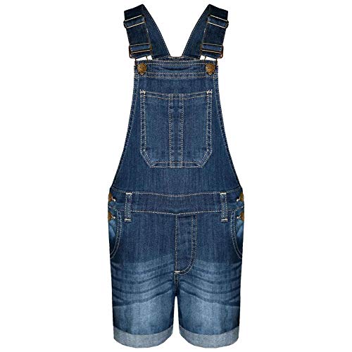 A2Z 4 Kids Kinder Mädchen Dungaree Dunkel Blau Kurze Hose Designer - Shorts Dungaree D76 Dark Blue_13 von A2Z 4 Kids