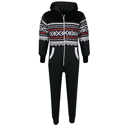A2Z 4 Kids® Kinder Mädchen Jungen Aztec Snowflake Aufdruck Mit Kapuze Strampelanzug Alles in einem Overall Alter 5 6 7 8 9 10 11 12 13 Jahre von a2z4kids
