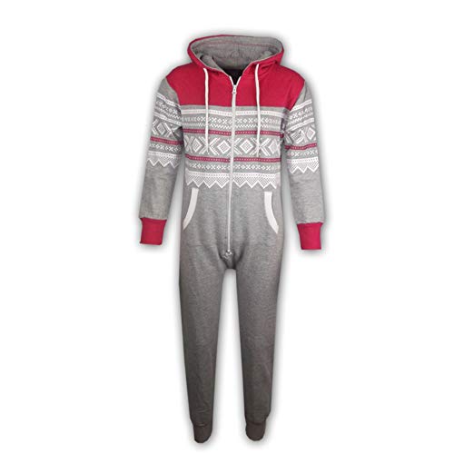 A2Z 4 Kids® Kinder Mädchen Jungen Aztec Snowflake Aufdruck Mit Kapuze Strampelanzug Alles in einem Overall Alter 5 6 7 8 9 10 11 12 13 Jahre von A2Z 4 Kids