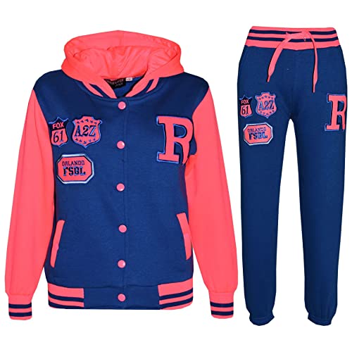 A2Z 4 Kids® Kinder Mädchen Jungen Baseball Trainingsanzug Jacke & Hose - T.S Baseball Fox Royal & N. Pink 7-8 von A2Z 4 Kids