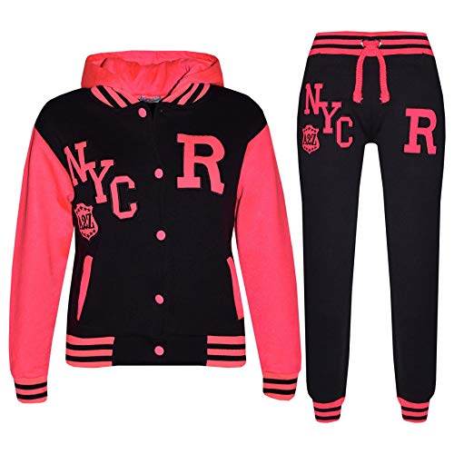 A2Z 4 Kids Kinder Mädchen Jungen Baseball Trainingsanzug NYC FOX - T.S Baseball NYC Black & Neon Pink 3-4 von A2Z 4 Kids