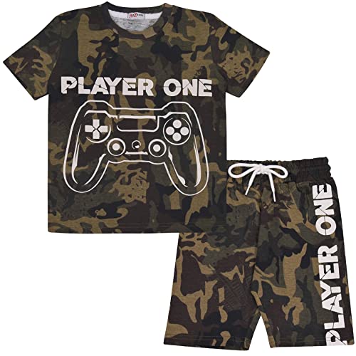 A2Z 4 Kids Kurze Hosen Set Camouflage Grün Kurzarm - Shorts Set 493 Camo Green._13 von A2Z 4 Kids