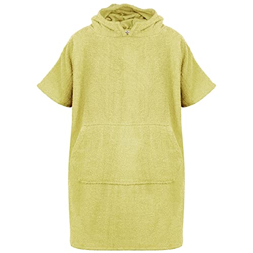 A2Z 4 Kids® Kinder Mädchen Jungen Handtuch Poncho Lemon Bademantel 100% Baumwolle - Towel Bathrobe 128 Lemon._6-9 von A2Z 4 Kids