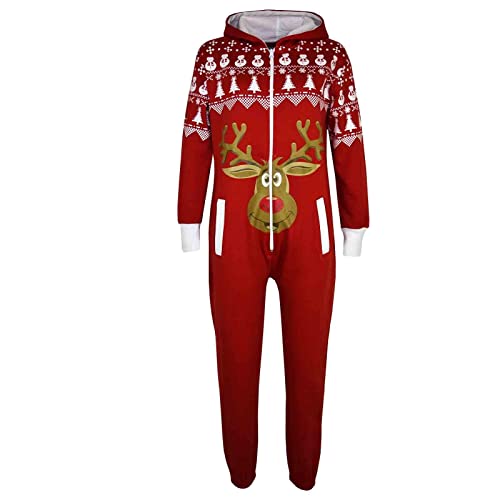 A2Z 4 Kids® Kinder Mädchen Jungen Neuheit - Xmas Onesie Reindeer Red 11-12 von A2Z 4 Kids