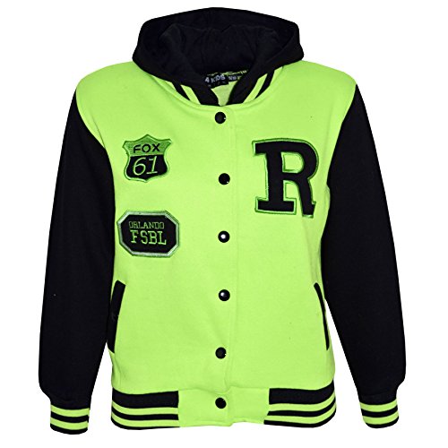 A2Z 4 Kids® Kinder Mädchen Jungen R - B.B Jacket New Fox Neon Green 13 von A2Z 4 Kids