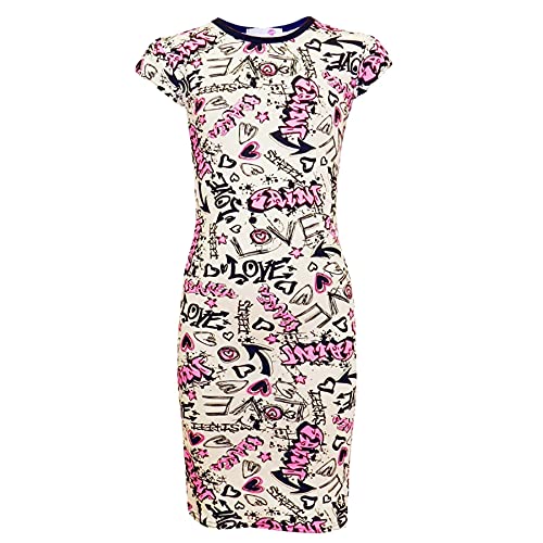 A2Z 4 Kids® Kinder Mädchen Midi Kleid Designer - Love Graffiti Midi._11-12 von A2Z 4 Kids