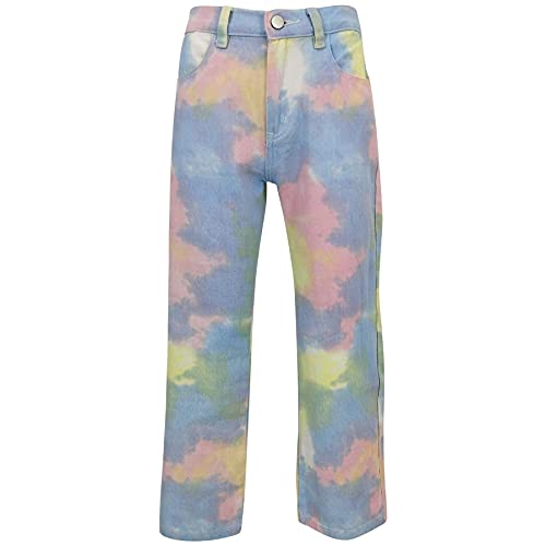 A2Z 4 Kids Mädchen Regenbogen Bunt Pastell Batik Jeans - Tie Dye 254 Jeans Rainbow 7-8 von A2Z 4 Kids