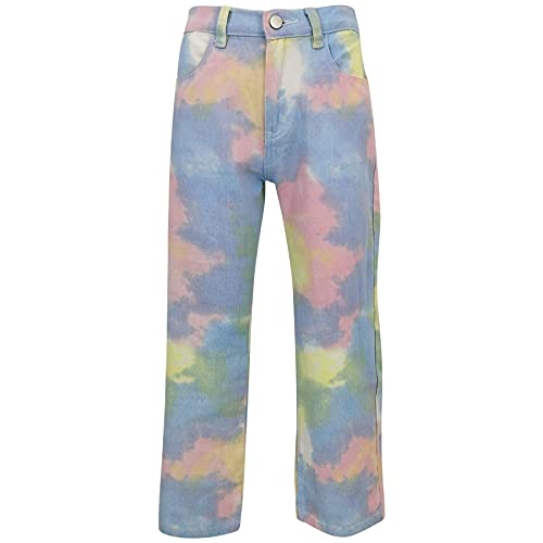 A2Z 4 Kids® Kinder Mädchen Regenbogen Jeans Hose Denim Farbenreich - Tie Dye 254 Jeans Rainbow 9-10 von A2Z 4 Kids
