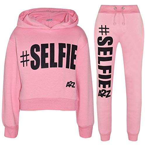 A2Z 4 Kids Kinder Mädchen Trainingsanzug # Selfie Aufdruck - T.S Crop #Selfie Baby Pink 13 von A2Z 4 Kids