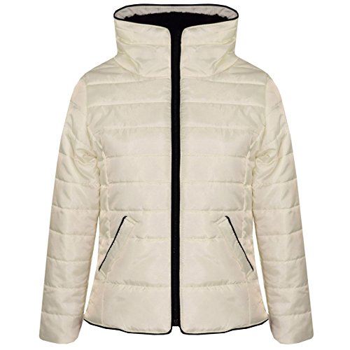 A2Z 4 Kids® Mädchen JACKE Kinder Stilvoll Wattiert Puffer Bubble - Puffer Natasha Jacket Cream 7-8 von A2Z 4 Kids