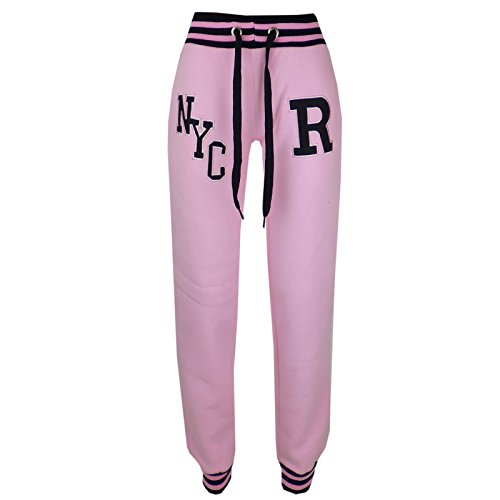 A2Z 4 Kids® Mädchen Jungen Kinder Baseball Jogginghose - Baseball Trousers NYC Baby Pink 7-8 von A2Z 4 Kids