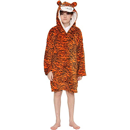 A2Z 4 Kids Mädchen Jungen Übergroß Kapuzenpullover - Snuggle 950 Tiger One Size von A2Z 4 Kids