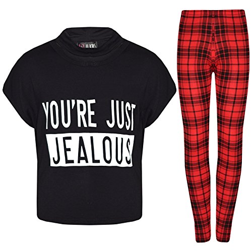 A2Z 4 Kids® Mädchen Tops Kinder Designer You're JUST Jealous Aufdruck - You re Just Jealous Set Black 13 von A2Z 4 Kids