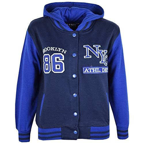 A2Z 4 Kids Unisex Jungen Mädchen Baseball NY ATHLETIC - NY Jacket Navy 13 von A2Z 4 Kids