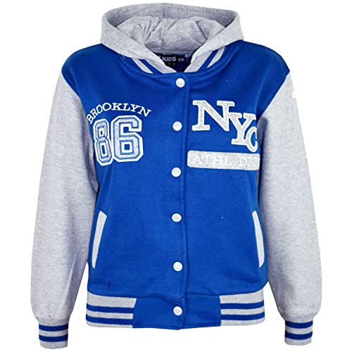 A2Z 4 Kids Unisex Kinder Mädchen Jungen Baseball Bequem NY ATHLETIC - NY Jacket Royal 9-10 von A2Z 4 Kids