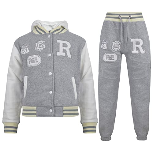 A2Z 4 Kids Baseball Trainingsanzug B.B Kapuzenpullover Mit - B.B Tracksuit Grey 11-12 von A2Z 4 Kids