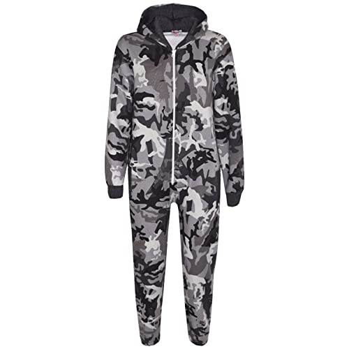 A2Z 4 Kids ® Kinder Vlies Strampelanzug Mädchen Jungen Designer - Fleece Onesie A2Z Camo Charcoal 11-12. von A2Z 4 Kids