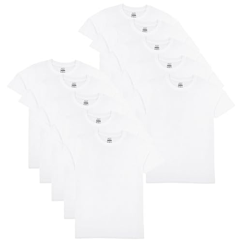 A2Z 4 Kids Packung Von 10 Kinder Mädchen Jungen Plain T Shirt Weich Fühlen - T Shirt PL White 10 Pack 5-6 von A2Z 4 Kids