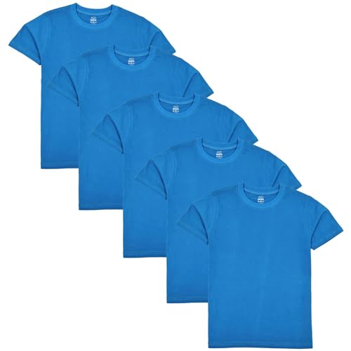 A2Z 4 Kids 5Er Pack Einfarbige T Shirts Für Kinder Mädchen Und Jungen - T Shirt PL Blue 5 Pack 13 von A2Z 4 Kids