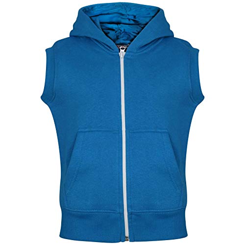 A2Z 4 Kids À capuche Gilet Veste Tissu Pas Manche Fermeture éclair - Gilet Blue 7-8 von A2Z 4 Kids