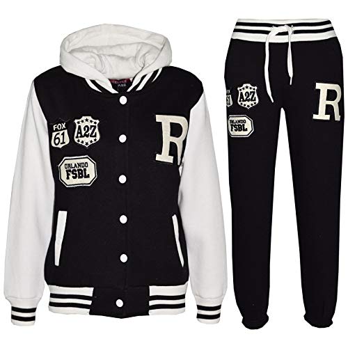 A2Z 4 Kids Baseball Trainingsanzug B.B Kapuzenpullover Mit - B.B Tracksuit Black 7-8 von A2Z 4 Kids