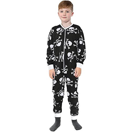 A2Z 4 Kids Baumwolle Onesie Für Kinder Strampelanzug Pyjama - Cotton Onesie 162 Black 7-8 von A2Z 4 Kids