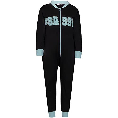 A2Z 4 Kids Baumwolle Onesie Für Kinder Strampelanzug Pyjama - Cotton Onesie #Sassy Aqua 11-12 von A2Z 4 Kids