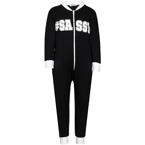 A2Z 4 Kids Baumwolle Onesie Für Kinder Strampelanzug Pyjama - Cotton Onesie #Sassy White 9-10 von A2Z 4 Kids