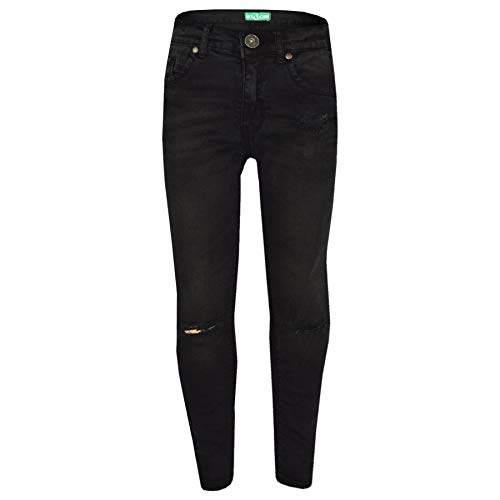 A2Z 4 Kids Denim Gerippt Jeans Komfort Strecken Skinny Hose Trousers - Girls Jeans Ripped Jet Black 11-12. von A2Z 4 Kids