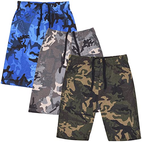 A2Z 4 Kids Jungen 100% Baumwolle Kurze Hose Kompfort Strecken Hosen Trendig - Shorts S07 Camo 3 Pack 13 von A2Z 4 Kids